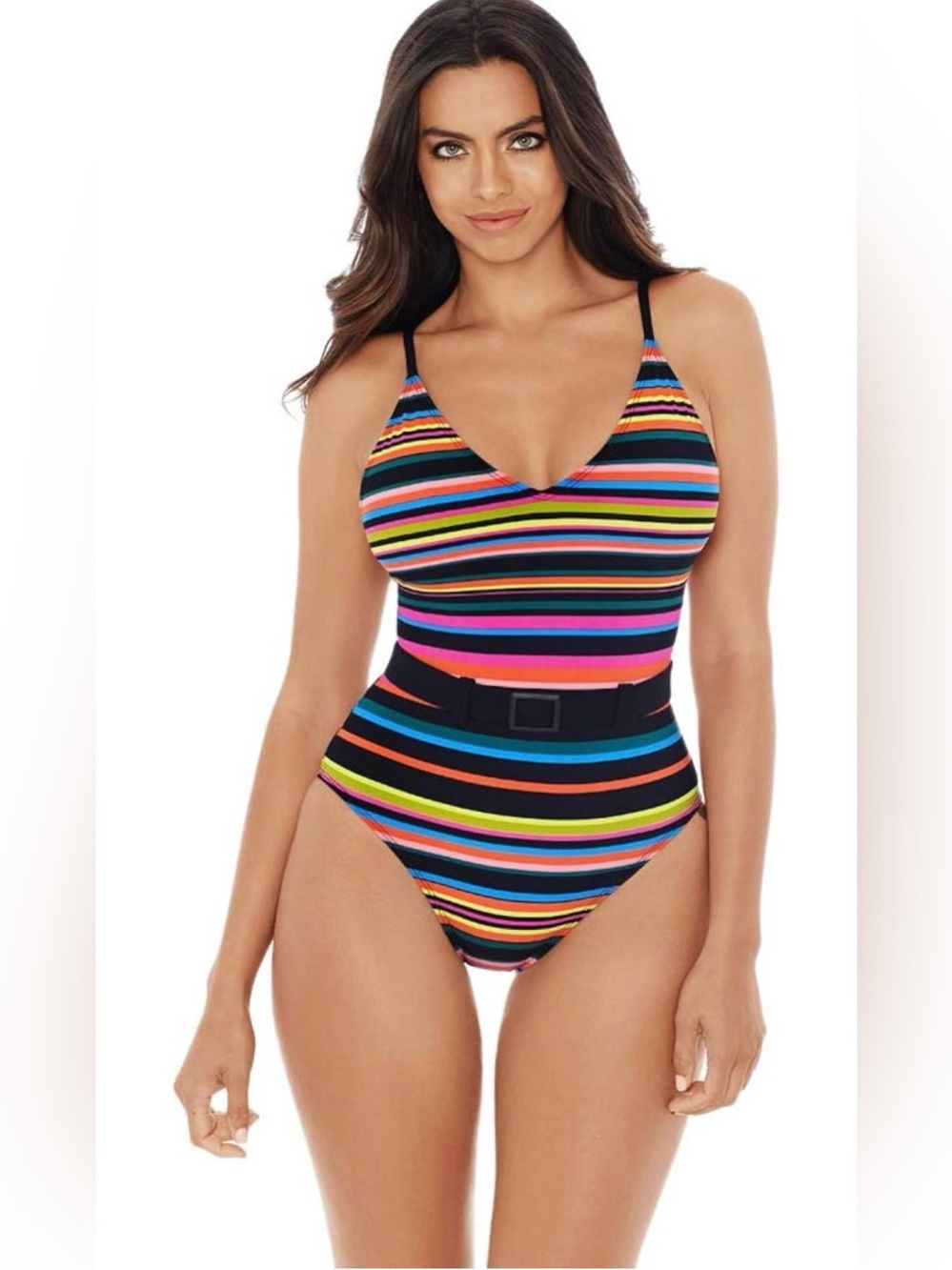 Skinny Dippers Women's Lucky Charm Belted Medallion Soft Cup One Piece Swimsuit
